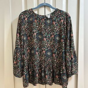 J. Crew Boho Floral Blouse
